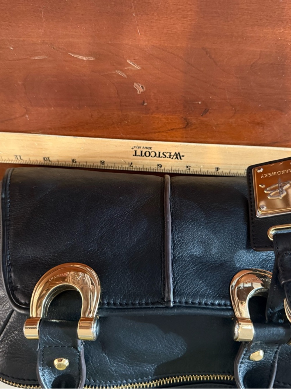 🖤 B. Makowsky Butter Soft Black Leather Bowling / Doctor’s Bag 🖤 - Picture 12 of 14